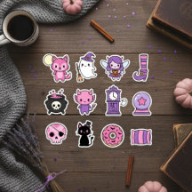 Kawaii Enchanted Pastel Haunts Sticker Collection