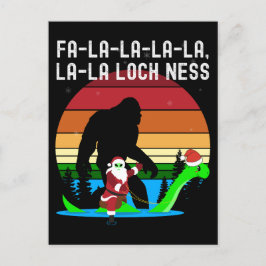 Kawaii Fa La La LochNess Santa Alien Bigfooted Vykort
