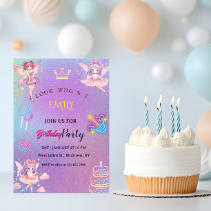 Kawaii Fairy Barnkalas Inbjudningar