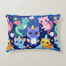Kawaii Fantasy Creatures Prydnadskudde