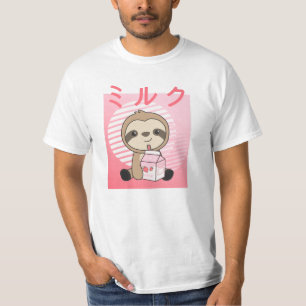 Kawaii Fault Retro Japans jordgubbsverk Milkshake T Shirt