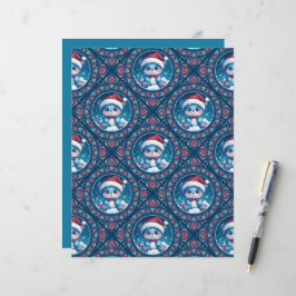 Kawaii Festive Bear Mandala Diamond Tile Scrapbook