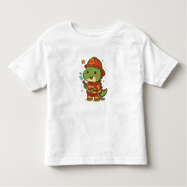 Kawaii Firefighter Dinosaur – Cute Dino Jobs T Shirt