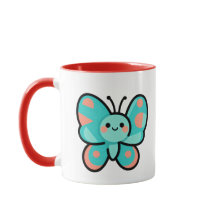 Kawaii Fjäril Kaffe Mugg Köket Kontoret Konst