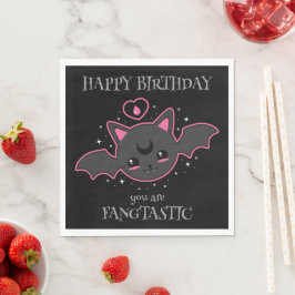 Kawaii Fladdermus Halloween Födelsedagsfest Pappersservett