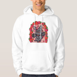 Kawaii Fladdermus Jordgubbsträdgård Estetik Hoodie