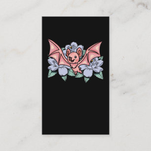 Kawaii Fladdermus Pastel Goth Flowers Visitkort