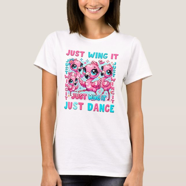 Kawaii Flamingo Mode! 🦩 T Shirt (Framsida)