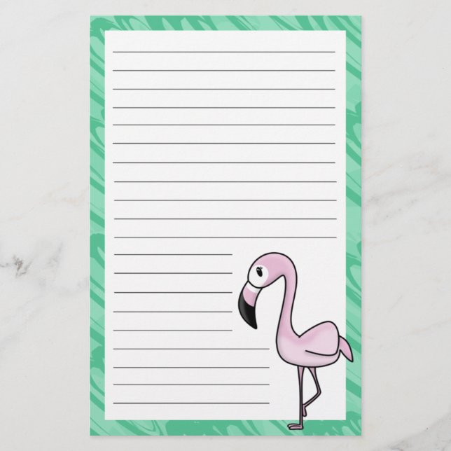 Kawaii Flamingobrevpapper Brevpapper (Framsida)