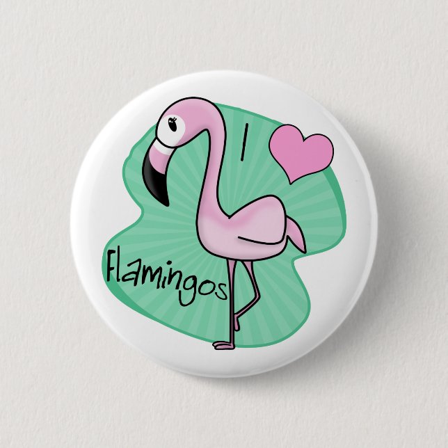 Kawaii Flamingogåvor Knapp (Framsida)