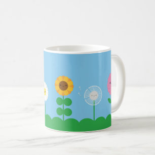 Kawaii Flower Fält Kaffemugg