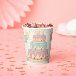 Kawaii födelsedag - söt tårta och cupcakes
