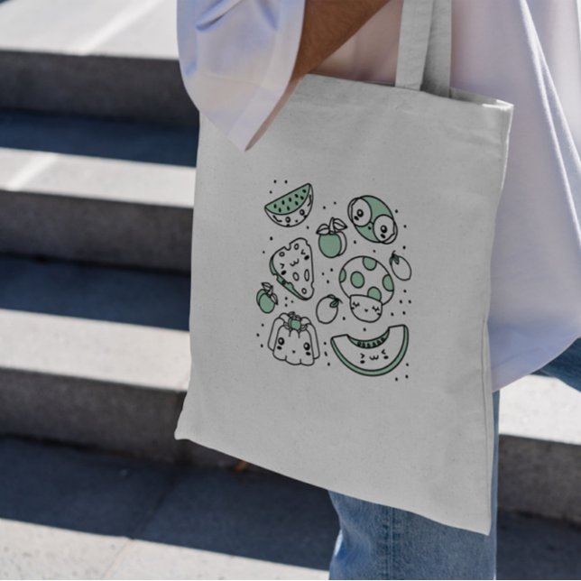 Kawaii Food Tote Bag Tygkasse (Skapare uppladdad)