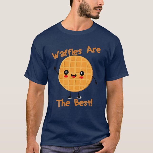 Kawaii Food Waffles är det bästa, det bästa, det b T Shirt (Framsida)