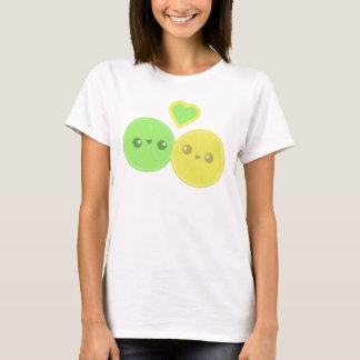 Kawaii för citronlimefrukthjärta T-tröja Tröja