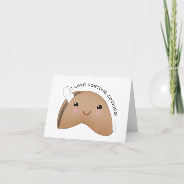 Kawaii Fortune Cookie Day Kort (Framsida)