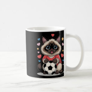 Kawaii fotbollskatt bara en tjej som älskar Birman Kaffemugg