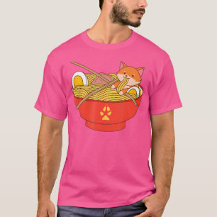 Kawaii Fox med Ramen T Shirt