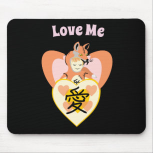 Kawaii Foxy Cosplay Kärlek Heart Musmatta