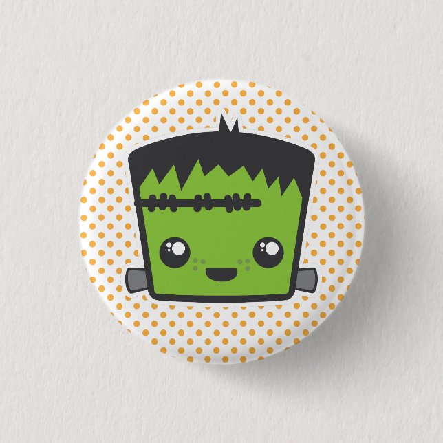 Kawaii Frankenstein Button Knapp (Framsida)