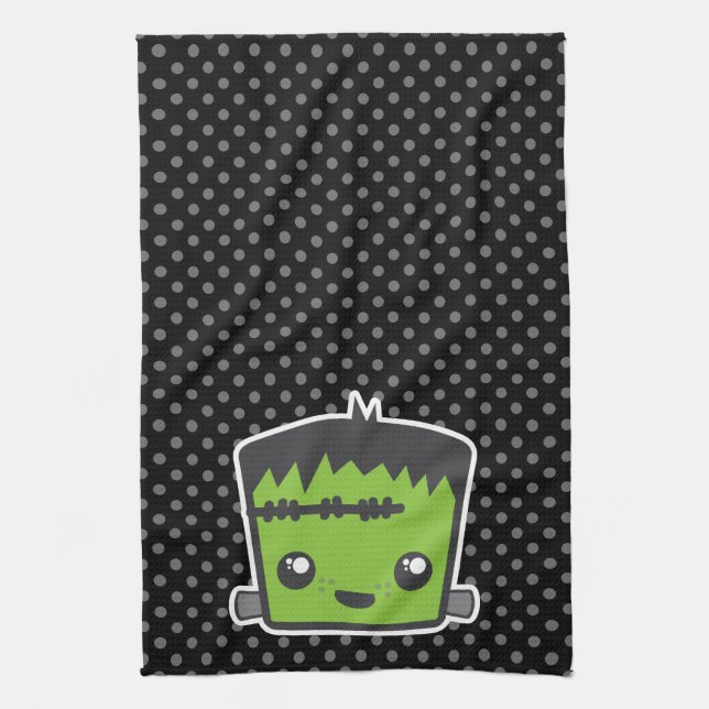 Kawaii Frankenstein Kitchen Towel Kökshandduk (Vertikal)