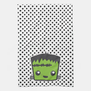 Kawaii Frankenstein Kitchen Towel Kökshandduk