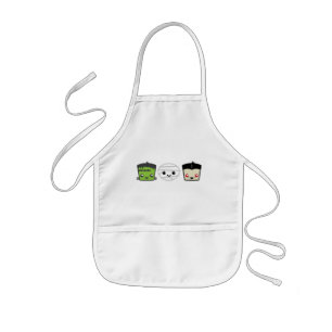 Kawaii Frankenstein Mummy Dracula Apron Barnförkläde