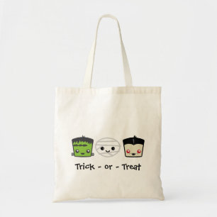 Kawaii Frankenstein Mummy Dracula Tote Bag Tygkasse