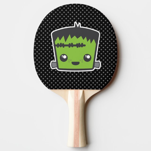 Kawaii Frankenstein Ping Pong Paddle Pingisracket (Baksidan)