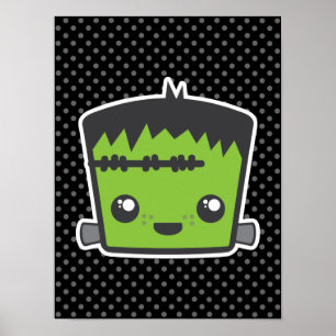Kawaii Frankenstein Poster Skriv ut
