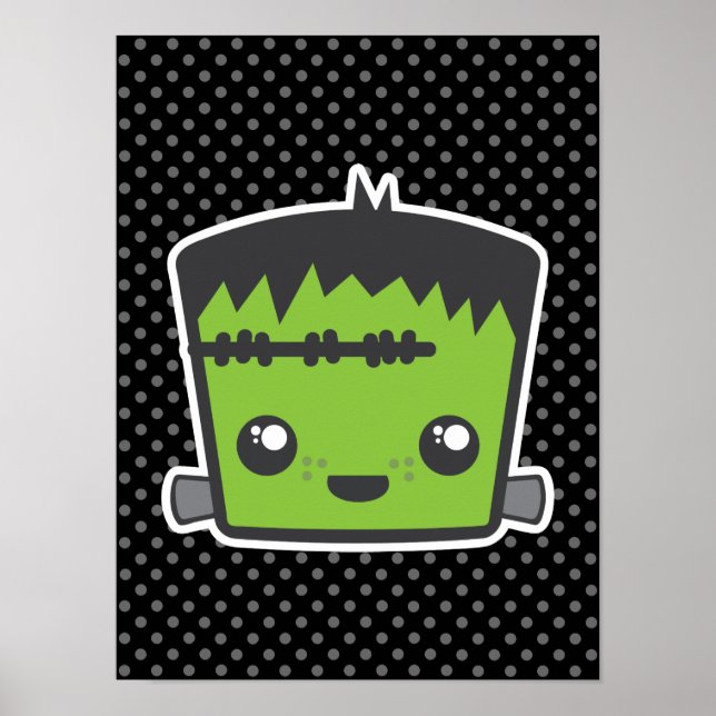Kawaii Frankenstein Poster Skriv ut (Framsidan)