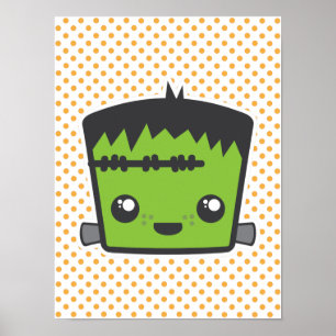 Kawaii Frankenstein Poster Skriv ut