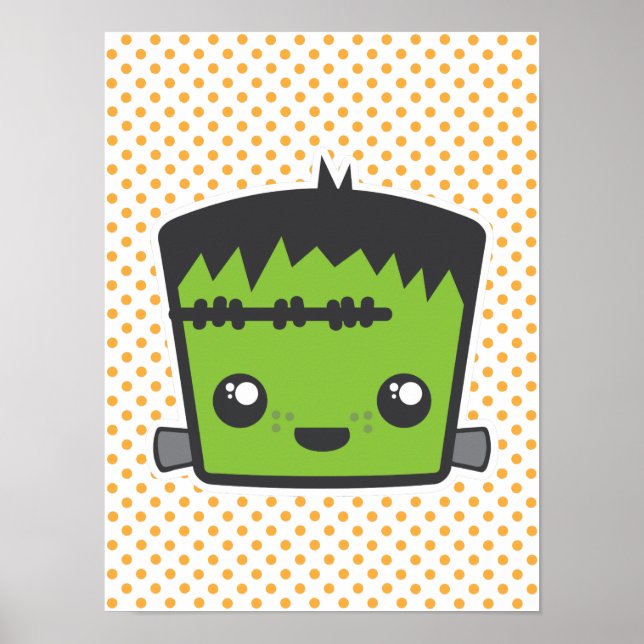 Kawaii Frankenstein Poster Skriv ut (Framsidan)
