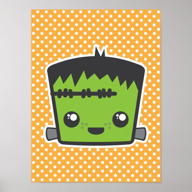 Kawaii Frankenstein Poster Skriv ut (Framsidan)