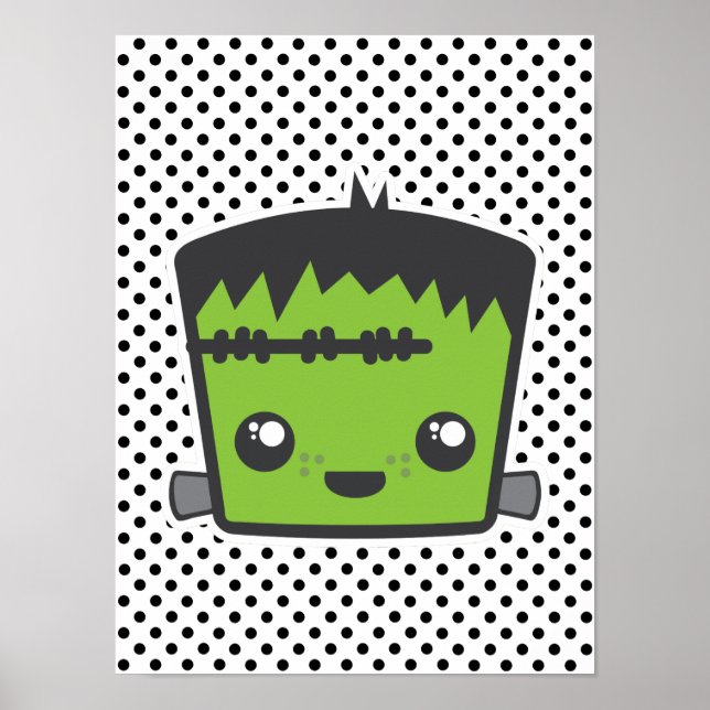 Kawaii Frankenstein Poster Skriv ut (Framsidan)