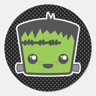 Kawaii Frankenstein Stickers Runt Klistermärke