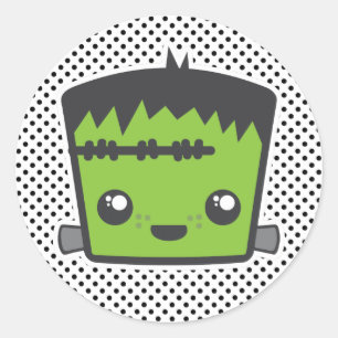 Kawaii Frankenstein Stickers Runt Klistermärke