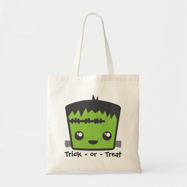 Kawaii Frankenstein Tote Bag Tygkasse (Framsidan)
