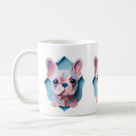 Kawaii Fransk Bulldog Pastel Papper CEG Art Kaffemugg