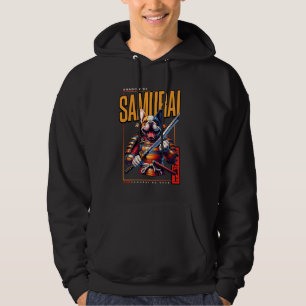 Kawaii fransk bulldogg Samurai krigare skugga av S Hoodie