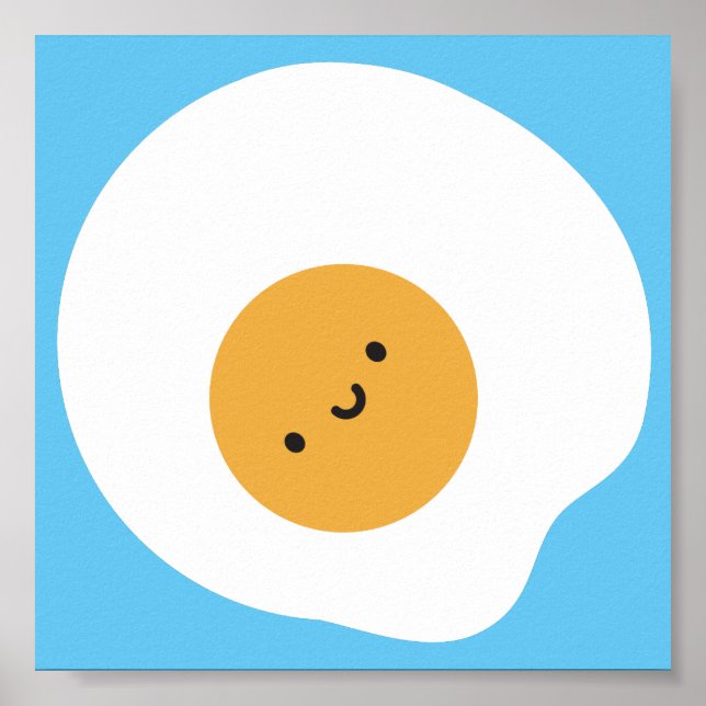 Kawaii Fried Egg Poster (Framsidan)