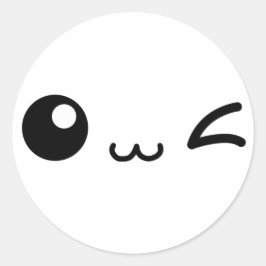 KAWAII FRIEND CUTE WINKY RUNT KLISTERMÄRKE