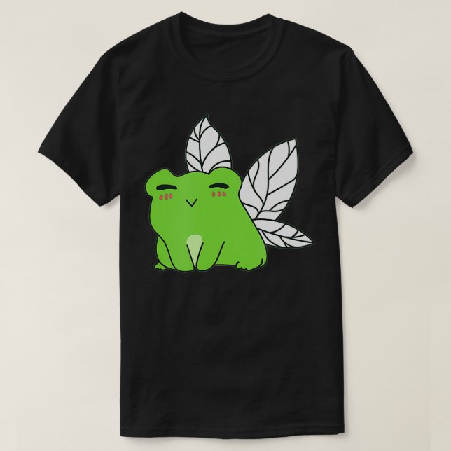 Kawaii Frog as Fairy Fairycore Japan Aestthetic T Shirt (Design framsida)