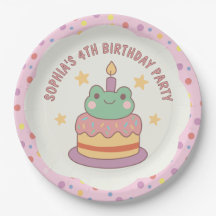 Kawaii Frog Birthday Cake Anpassningsbar