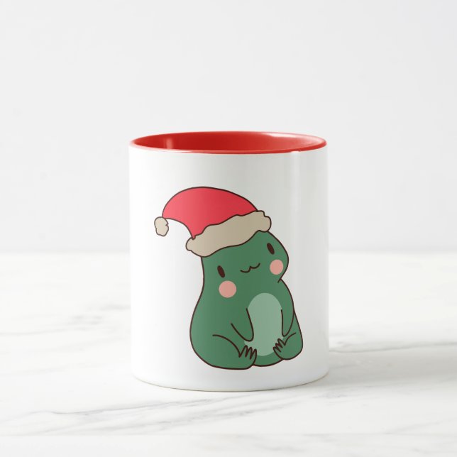 Kawaii Frog jul Gift Idea Mugg (Center)