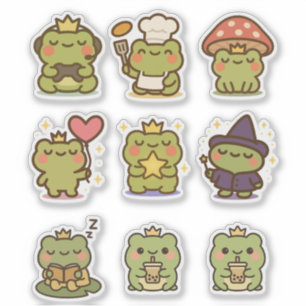 Kawaii Frog Sticke Klistermärken