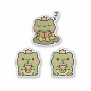 Kawaii Frog Sticke Klistermärken