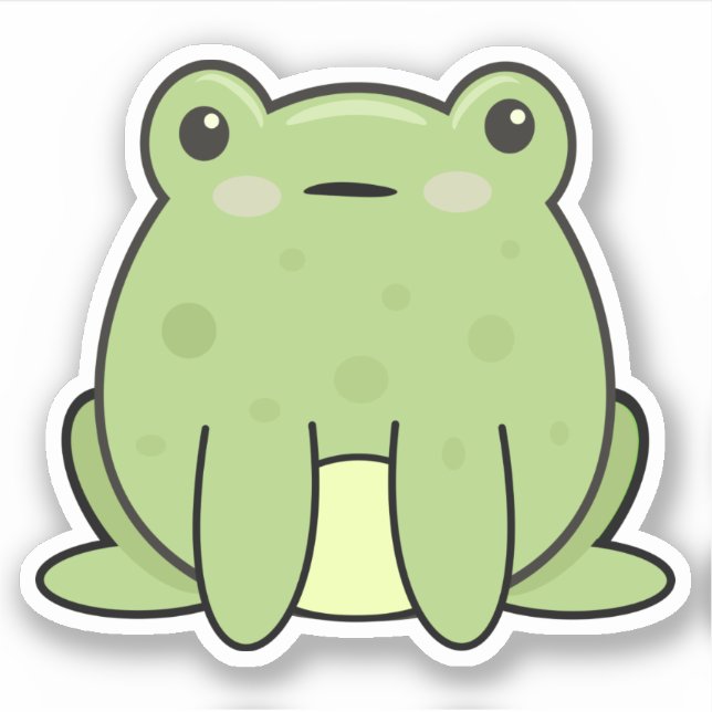 Kawaii Frog, Toad Klistermärken (Framsida)