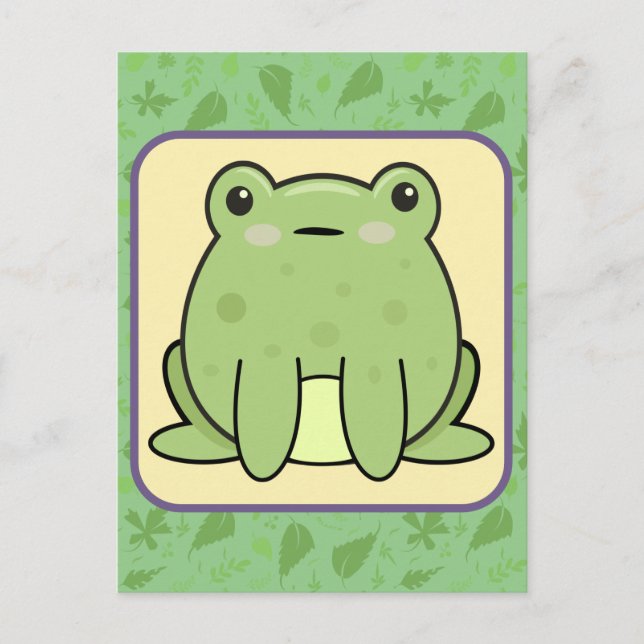 Kawaii Frog Vykort (Framsida)