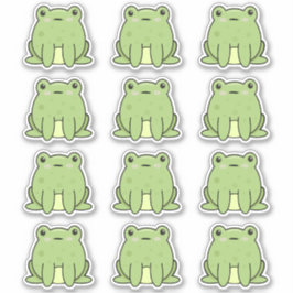 Kawaii Frogs Klistermärken